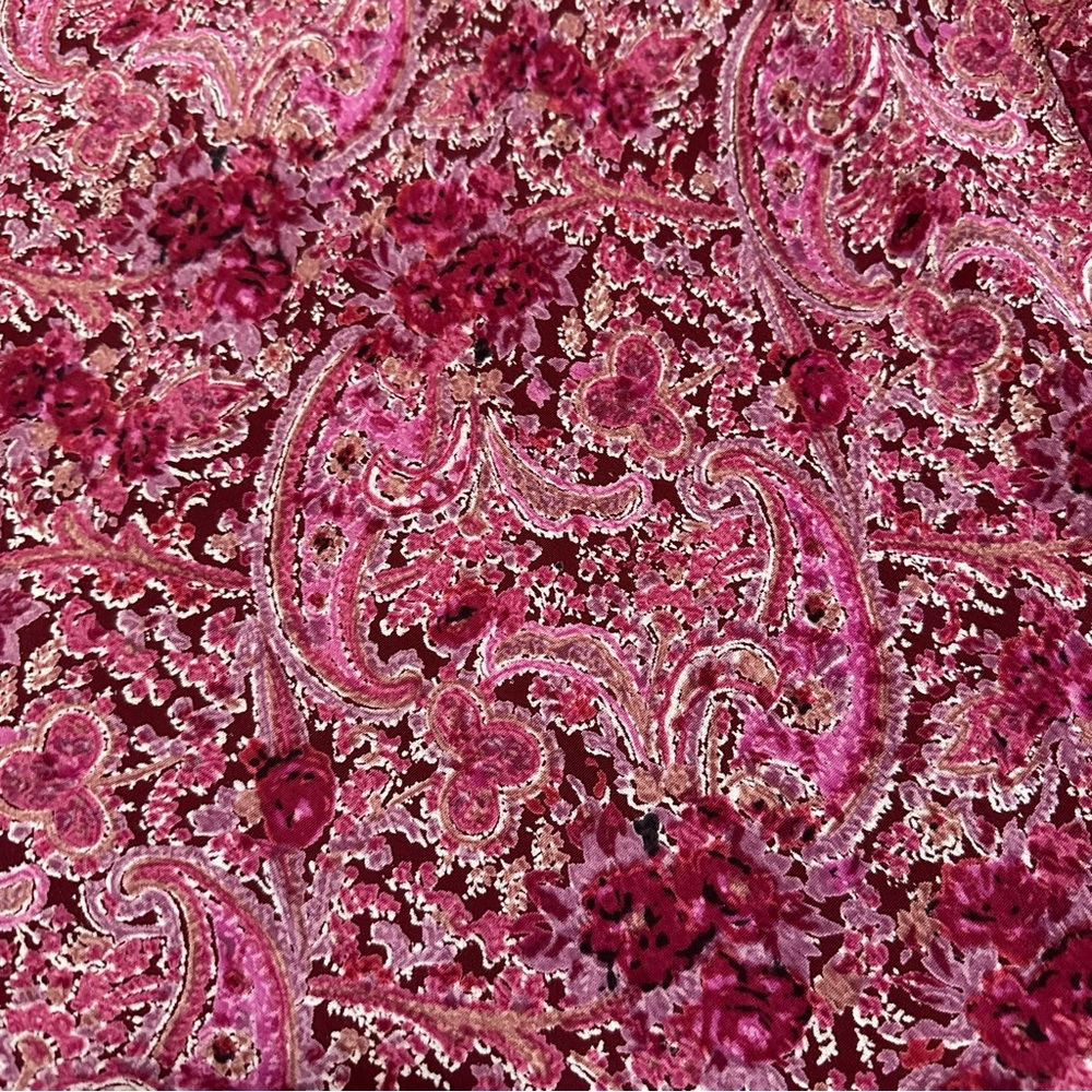 Y2k Charlotte Russe Pink paisley print maxi dress with ruffles Size Large - Picture 2 of 9